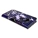 for Galaxy S6, Leathlux Purple Flower Wallet PU Leather Case with Stand and Card Slots, Magnetic Flip Folio Protective Skin Cover for Samsung Galaxy S6 SM-G920…