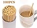 Mini Skater 5.4 Inch Bamboo Coffee Stirrers Eco Friendly Biodegradable Stir Sticks for Tea Hot Cold Beverages (100)