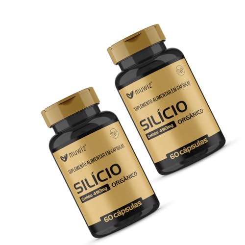 Silício Orgânico – 60 Cápsulas 490mg Suplemento Alimentar Muwiz 2 Unidades