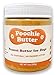 Poochie Butter Natural Dog Peanut Butter - Made in USA Healthy, Creamy Peanut Butter Spread for Lick Mats & Food Toppers - Dry-Roasted Peanuts Non-GMO No Sugar Added Dog Treats - 12 Oz (Pack of 2)