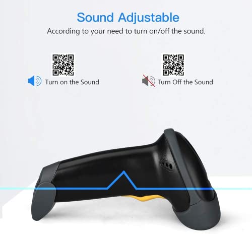 Eyoyo USB 2D Barcode Scanner, Handheld Wired 1D QR PDF417 Data Matrix Bar Code Scanner with USB Cable for Mobile Payment, Convenience Store, Supermarket, Warehouse…