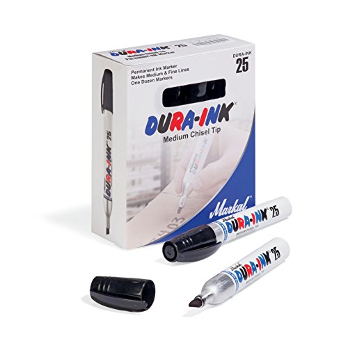Markal DURA-INK 25 Medium Chisel Tip Marker - TLS997-BK