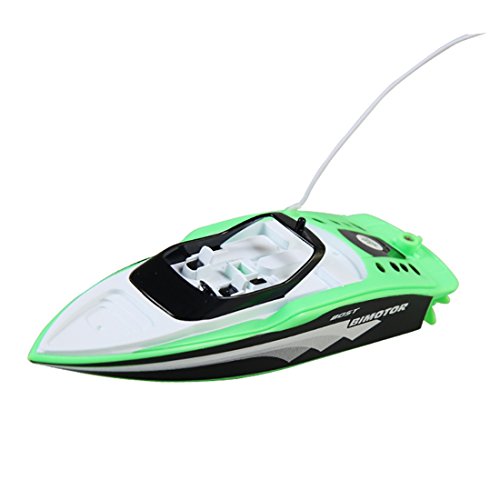 YIFAN Remote Control Boat, Kids Adults Mini High-Speed Series SpeedBoat for Pool and Lakes Outdoor Use, 5.9"x1.9"x1.6"(Green)