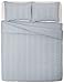 Amazon Brand – Pinzon Seersucker Duvet Cover Set - Full/Queen, Dusty Blue