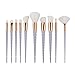 Unicorn Makeup Brushes 11 Pcs Makup Brush Set Face Foundation Powder Blender Eyeshadow Cosmetics Brushes Tool Kits with Silicone Beauty Makeup Sponge (White)