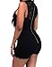 shekiss Women's Casual Sexy Lace Sleeveless High Waist One Piece Pants Jumpsuits Rompers Black Ladies Outfits Black X-Large
