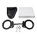 Yoghourds Double Lock Handcuffs, Adjustable Heavy Duty Steel Wrist Cuffs in Police Edition Professional Grade, 100% Secure Restraint Locking