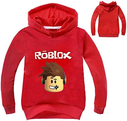 Boys Kids Roblox Thin Soft Comfortable Hoodie Hooded Sweatshirt