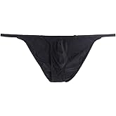 COMLIFE Mens High Elastic Ice Silk High Cut Thin Half Back Triangle Panties