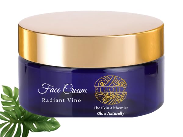 BLUOILZ Radiant Wine Face Night Cream (50gm) - Energising Night Cream for Women - Hydrating Night Face Cream - Recharging Face Cream with Vitamin C, Red wine Extracts & Pure Red Wine