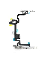 firefixtm Switch Power botón interruptor de encendido apagado de luz de flash Mic Cable Flex Replacment Parte con soportes preinstalado parte para iPhone 6 Modelo