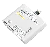 FeelGlad 30pin Dock Connector to VGA Adapter for Apple iPad 2 iPad 3 iPhone 4 /4s iTouch 4 Enjoy iPad Video And Audio On Big TV Screen Or Projector --White (B.-5 in 1 reader)