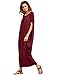 Verdusa Women's One Off Shoulder Caftan Sleeve Harem Maxi Dress Burgundy L