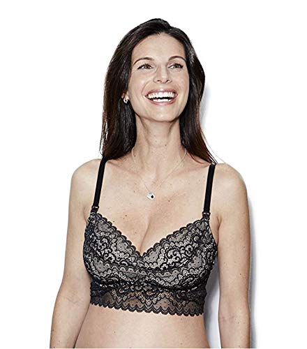 The Dairy Fairy Ayla: Underwire Nursing and Hands-Free Pumping Bra, Medium / 3, Black