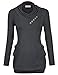 Timeson Womens Cowl Neck Casual Comfy Loose Fit Tunic Top with Pockets Large Grey