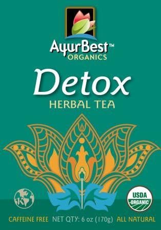 AyurBest Detox Herbal Tea USDA Certified Organic, Net Wt. 4 oz (114g), Loose Tea with Raw Dandelion, Echinacea & TulsiUSDA Organic