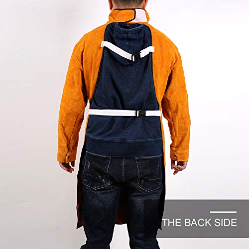 image for Gotega Welding Jacket XL/Leather Welding Apron/Heat & Flame-Resistant 