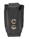 New Barsony Black Leather Single Magazine Pouch for Mini/Small 22 25 380