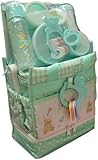 Big Oshi Baby Essentials 16 Piece Newborn Diaper Bag Feeding Gift Set, Green