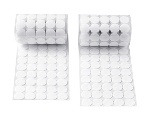 Heze 1000pcs (500 Pair Sets) 2cm Diameter Sticky Back Coins Nylon Coins Hook & Loop Self Adhesive Dots with Waterproof Sticky Glue Coins Tapes