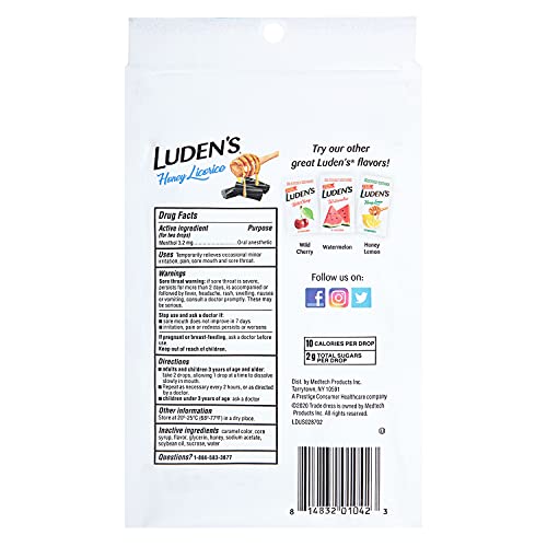 Luden's Deliciously Soothing Honey Licorice Cough Throat Drops