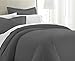 IENJOY HOME Hotel Collection Soft Brushed Microfiber Duver Cover Set, Queen, Gray