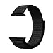 Lozer for Apple Watch Band Sport Loop 42MM, Adjustable Closure Wrist Strap Lightweight Breathable Nylon Replacement Band for Apple Watch Series 3/2/1, Sport, Edition,Nike+ Hermes (Dark Black)