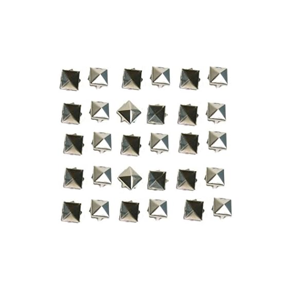 Haobase-100-PCS-10mm-Leathercraft-DIY-Silver-Metal-Punk-Spikes-Spots-Pyramid-Studs-Goth