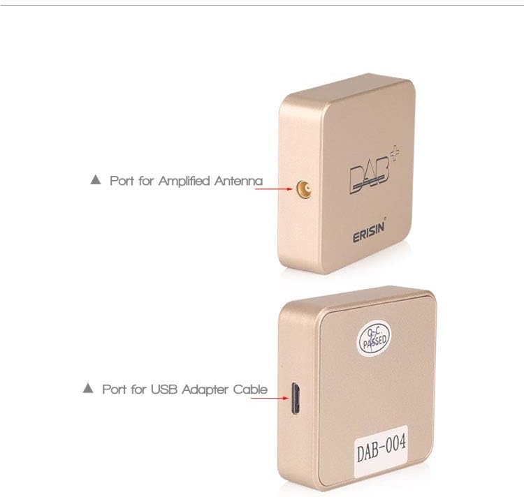 Erisin DAB+ Digital Radio Box Aerial with Amplified Antenna Kit Adapter for Car Stereo Android 11 12 13 14 USB Port Connection - Image 5