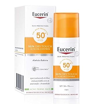 eucerin sun dry touch acne oil control face spf50 