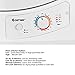 COSTWAY Electric Compact Laundry Dryer, 2.65 Cu.Ft Capacity Portable Tumble Clothes Dryer with Stainless Steel Tub, Control Panel Downside Easy Control for 4 Automatic Drying Mode, White