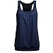 Sothread Womens Sleeveless Round Neck Loose Fit Racerback Workout Tank Top Casual Blouse [Black is Prime]