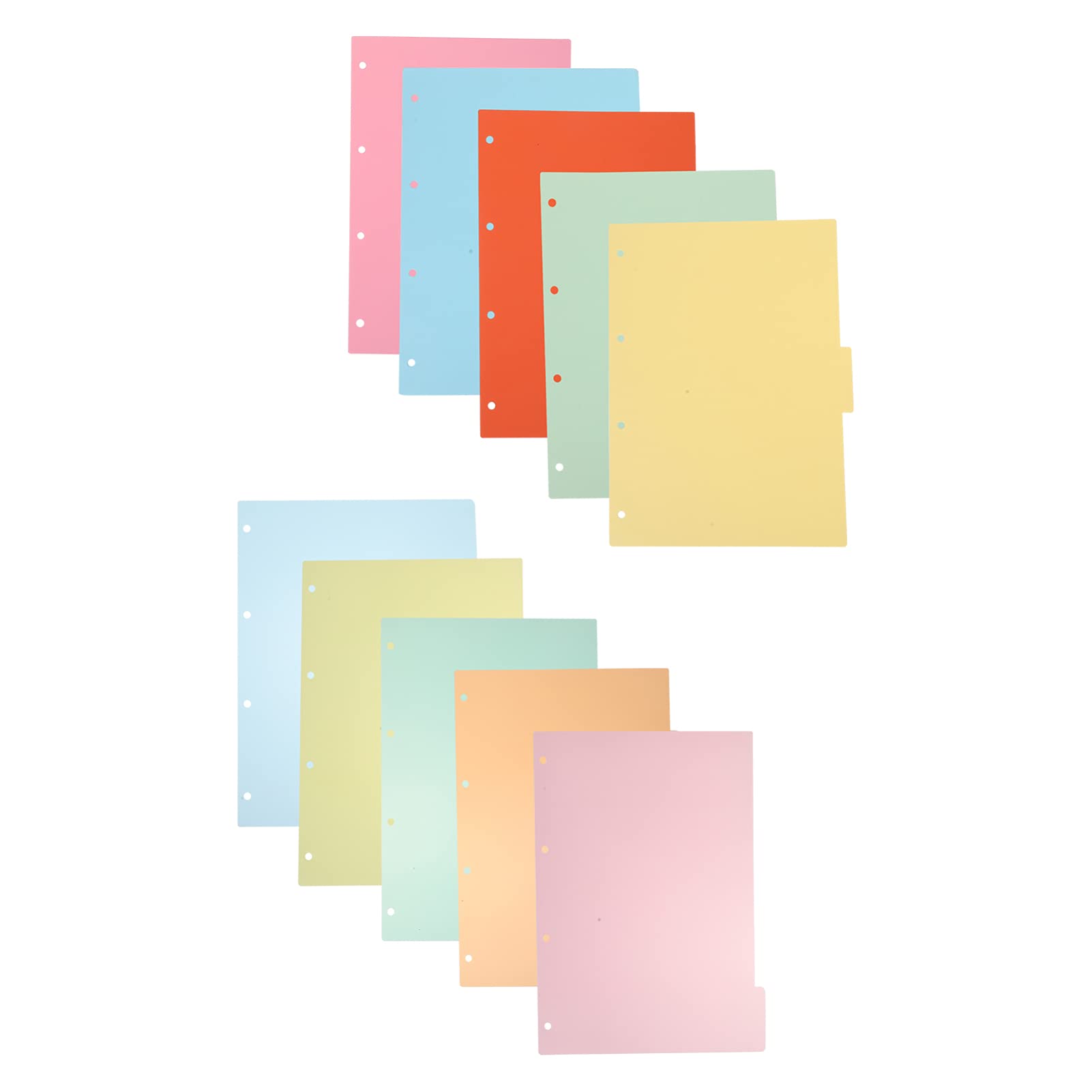 NUOBESTY 10pcs Binder Dividers Plastic Notes Flags Tabs Page Dividers Separator Marker for Office School Home