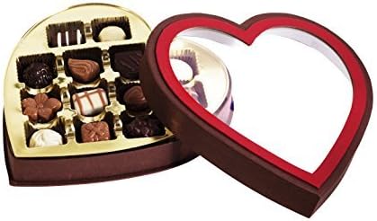 Deluxe Valentine Chocolate Gift Box, Heart Shape Chocolate Gift Box By Chocolate Decor