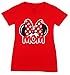GiftsNBeyond Disney Fitted Tee Mom Fan Tee , Red , Medium