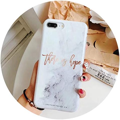 Lovely Marble Phone Case for iPhone X Case for iPhone 6 6S 7 8 Plus Cover Abstract Art Letter Cases Smooth Soft Imd Capa,Style 3,for iPhone 6 6S