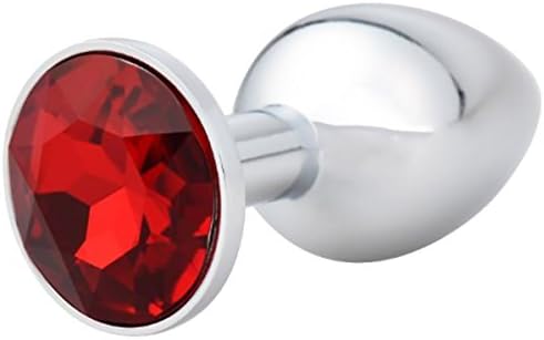 Xindana Jeweled Stainless Steel Plug Anales Training Sets Medium Size (red)