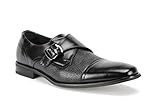 Ferro Aldo Men's 19308A Single Monkstrap Cap Toe Dress Shoes
