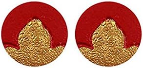 Terramart_ Handmade Terracotta Earring Set_Fashion Jewellery for Women / Girls ( Maroon &amp; Gold )