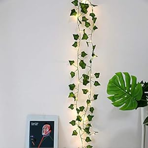 Zunbo Led-lichtsnoer, kunstmatige planten, groen, klimop, voor huis, decoratie, bruiloft, lamp, knutselen, tuin…
