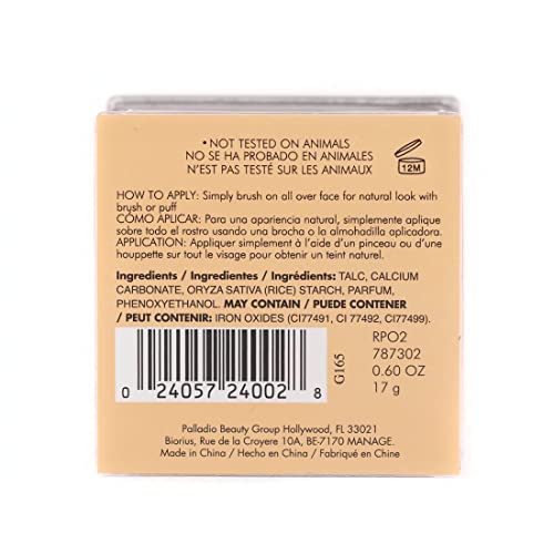 Palladio Rice Powder, Translucent, Loose Setting Powder, Absorbs Oil