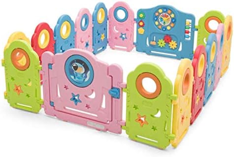 Baby Playpen with Gate 16 Panel Activity Center