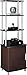 Ameriwood Home Carson Audio Stand, Cherry/Black
