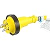 Conntek-30-Amp-L5-30-Marine-Shore-Pigtail-Locking-Plug-Adapter-Cord-Yellow