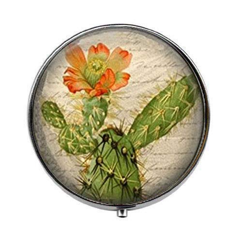 Cactus Flower Prickly Pear Desert - Art Photo Pill Box - Charm Pill Box - Glass Candy Box