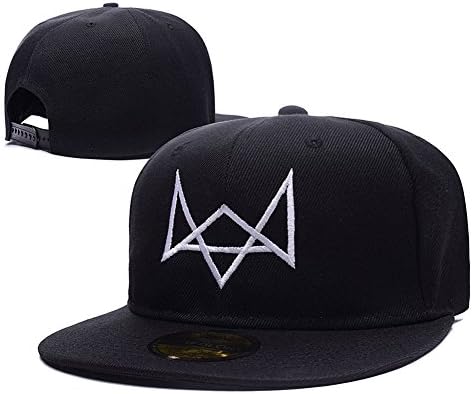 Watch Dogs Fox Logo Adjustable Snapback Embroidery Hats Caps Black