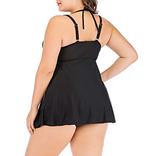 iYBUIA Women's Plus Size Bathing Suits Paisley Print Two Piece Swimsuit Mesh Patchwork