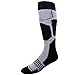 Pure Athlete Snowboard Socks - Comfortable Warm Outdoor Socks for Skiing and Snowboarding - Warm Board Socks, Ski Socks for Men and Women (Black-White-Silver, Large)