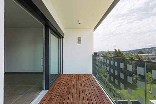 Floranica Holzterrassenplatten 1m2 (4 Stück 50x50 cm) Imprägniertes Lärchenholz Braun Boden für die Sauna Terrasse oder… – Bild 6