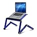 Furinno A6-Blue Ergonomics Aluminum Vented Adjustable Multi-functional Laptop Desk Portable Bed Tray